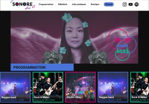 maquette site homepage
