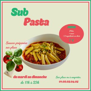 Restaurant Sub Pasta visuel Instagram 3
